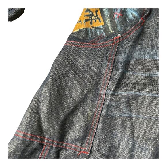 OHDD Save The Queen Blue Denim Jacket Dress Graphic Print Size 30 M - Picture 10 of 16